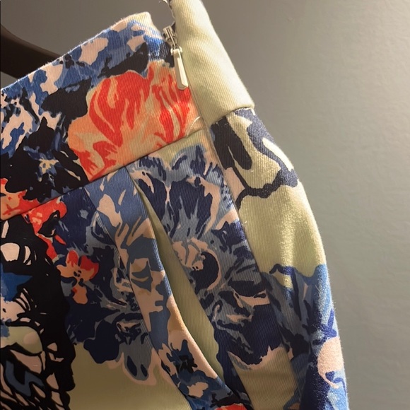 J. Crew Artistic Mint Green and Blue Floral Shorts - Picture 3 of 8